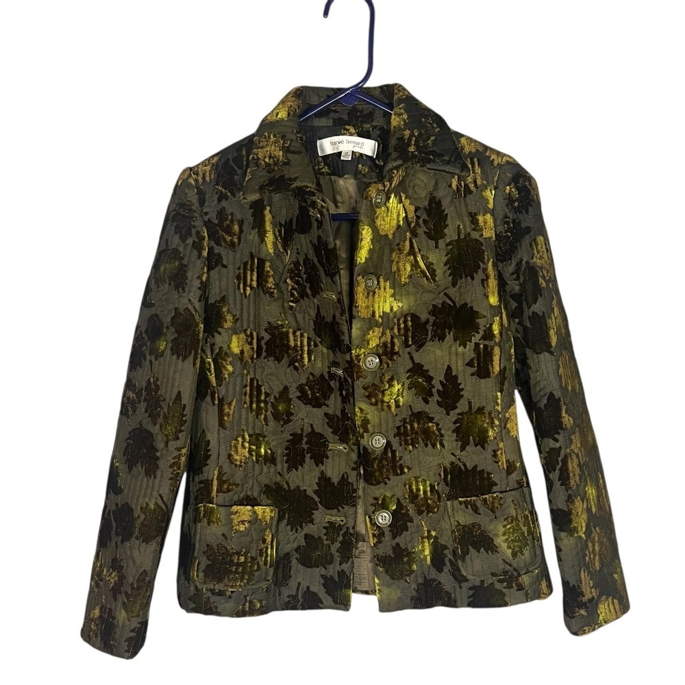 Harve Benard NWT Petite Women's Velvet Style Blazer Jacket Lined 2P